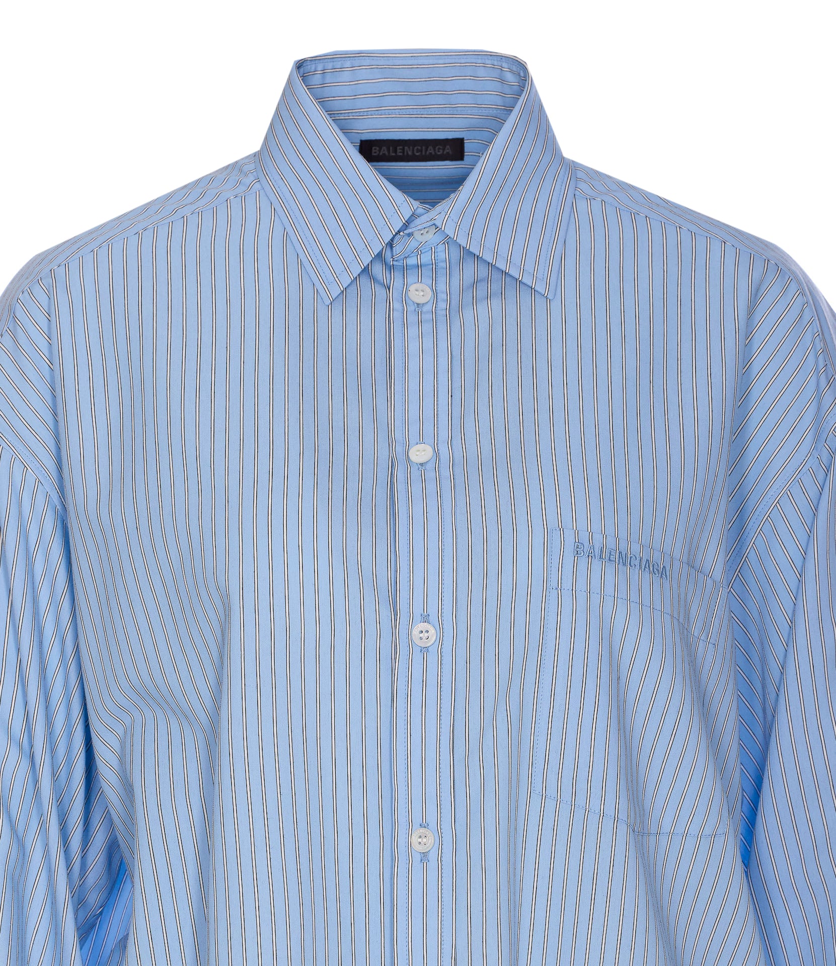 Balenciaga Shirts Blue Viscose