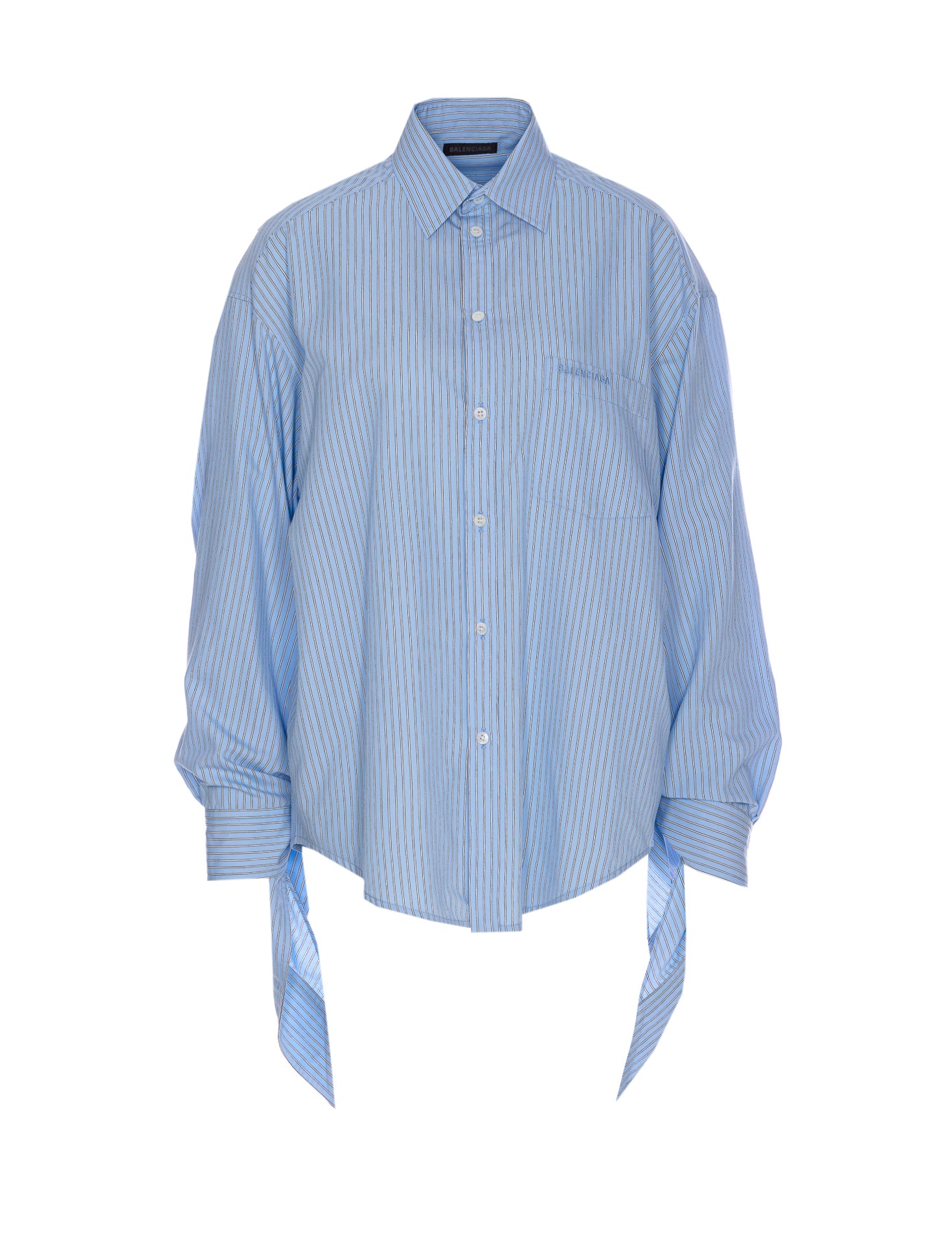 Balenciaga Shirts Blue Viscose