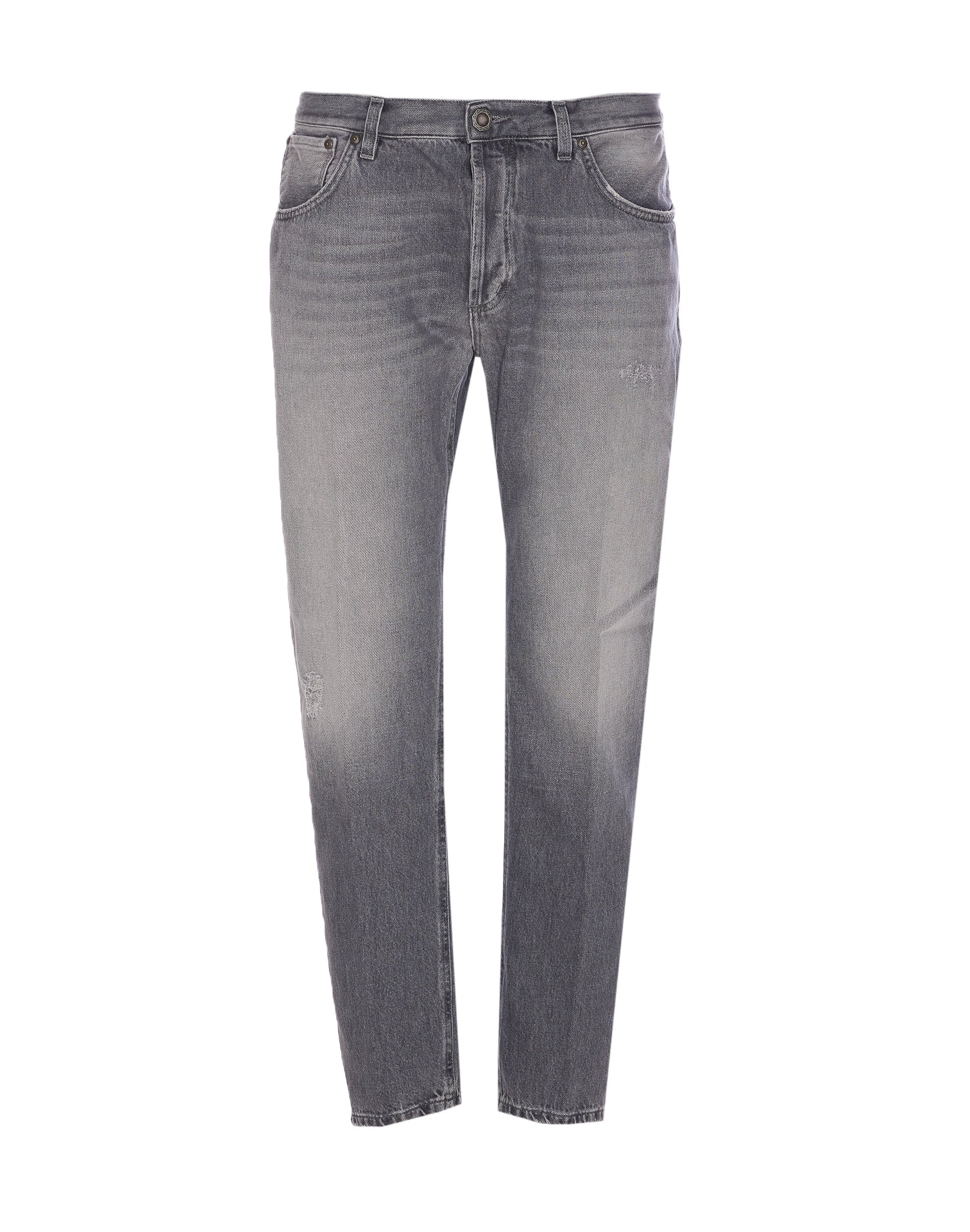 Dondup Trousers Grey Cotton