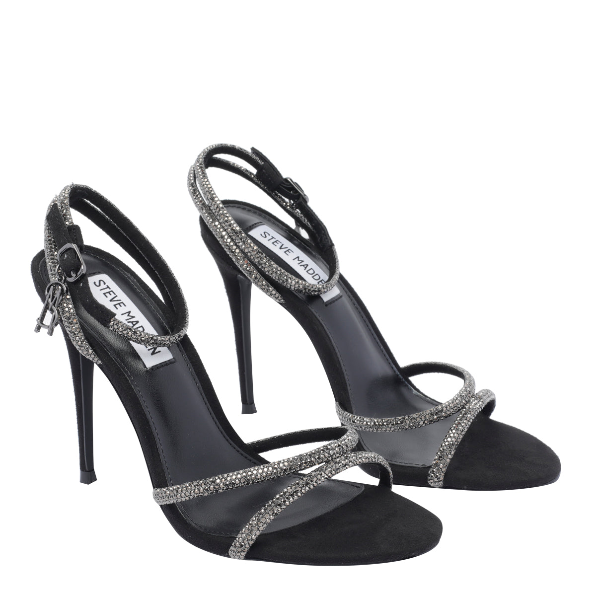 Steve Madden Sandals Black Fabric/rubber Sole