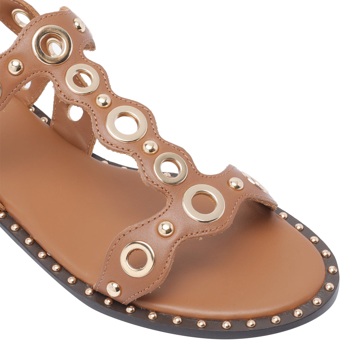 Ash Sandals Brown Calf Leather/leather Sole