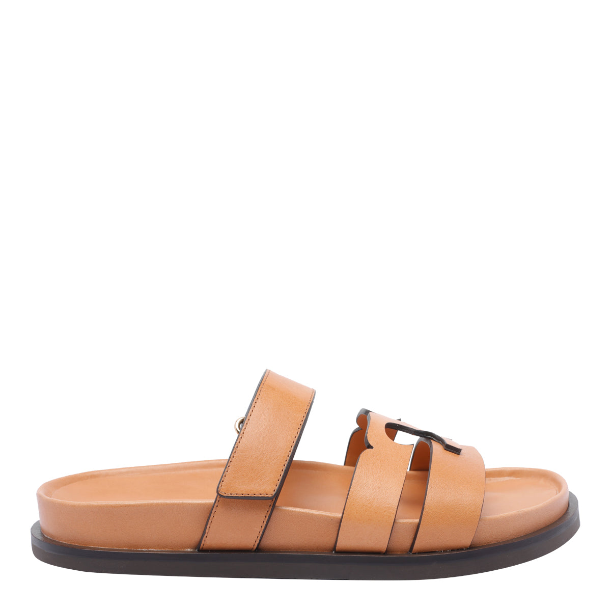Tory Burch Sandals Brown Calf Leather/rubber Sole