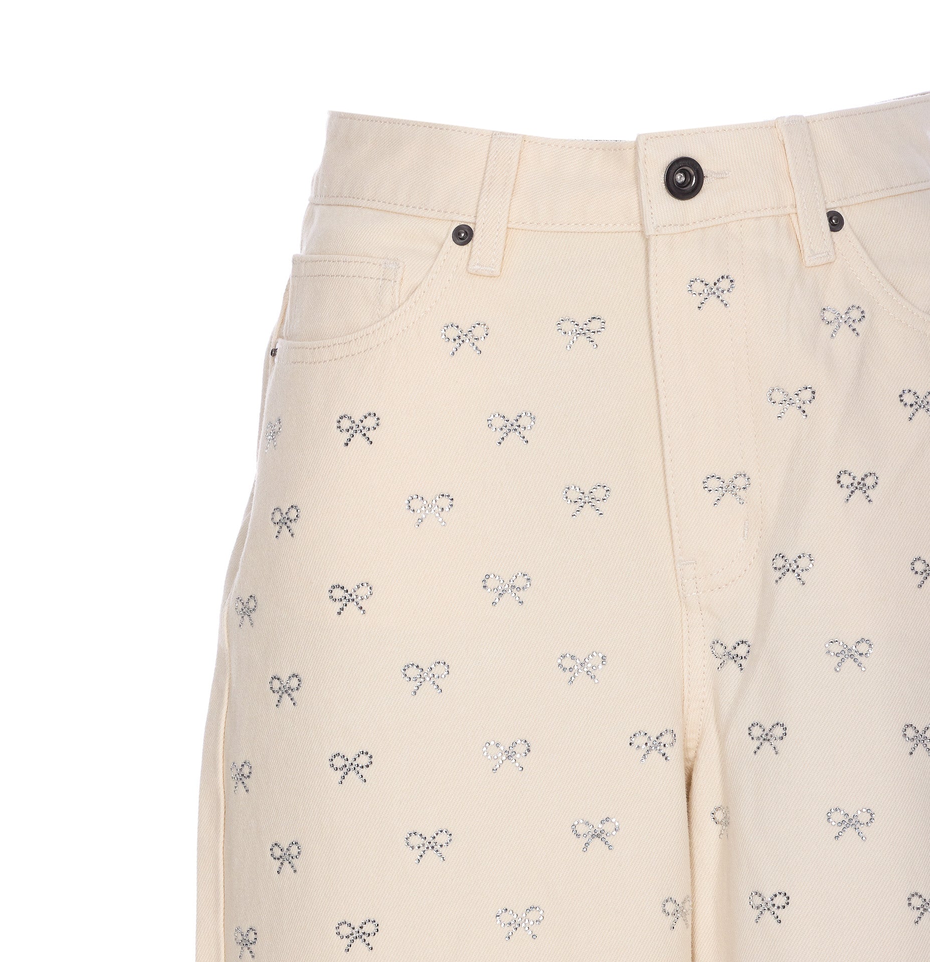Self Portrait Jeans White Cotton