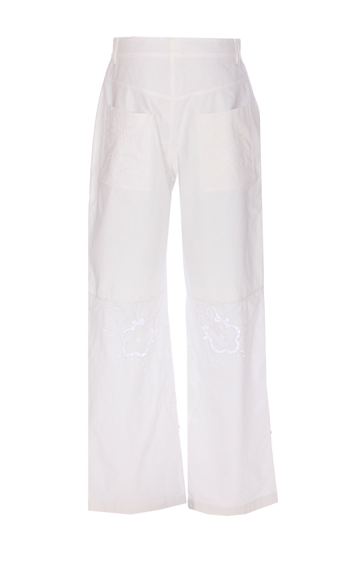 Marine Serre Trousers White Cotton