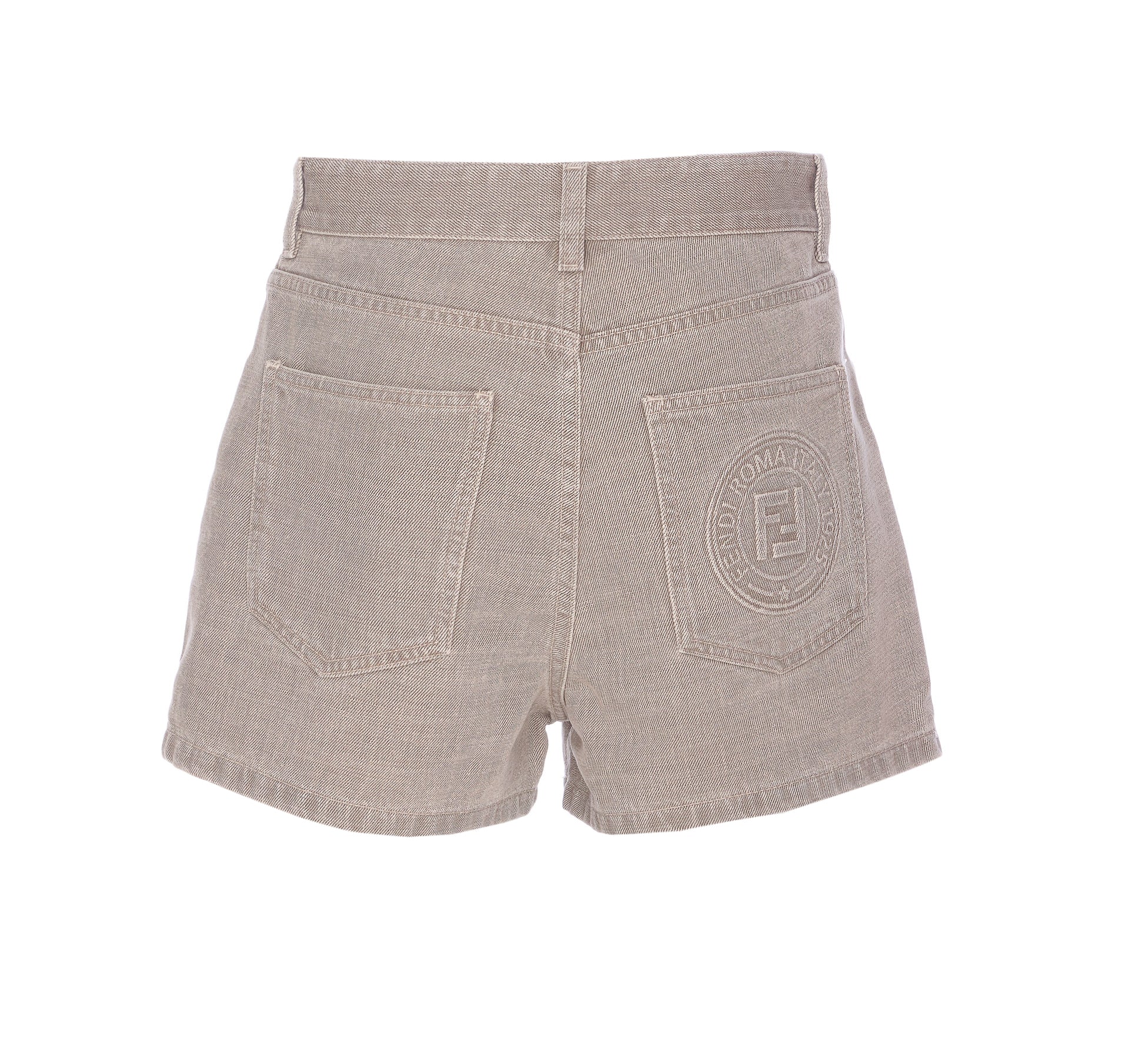 Fendi Shorts Beige Cotone