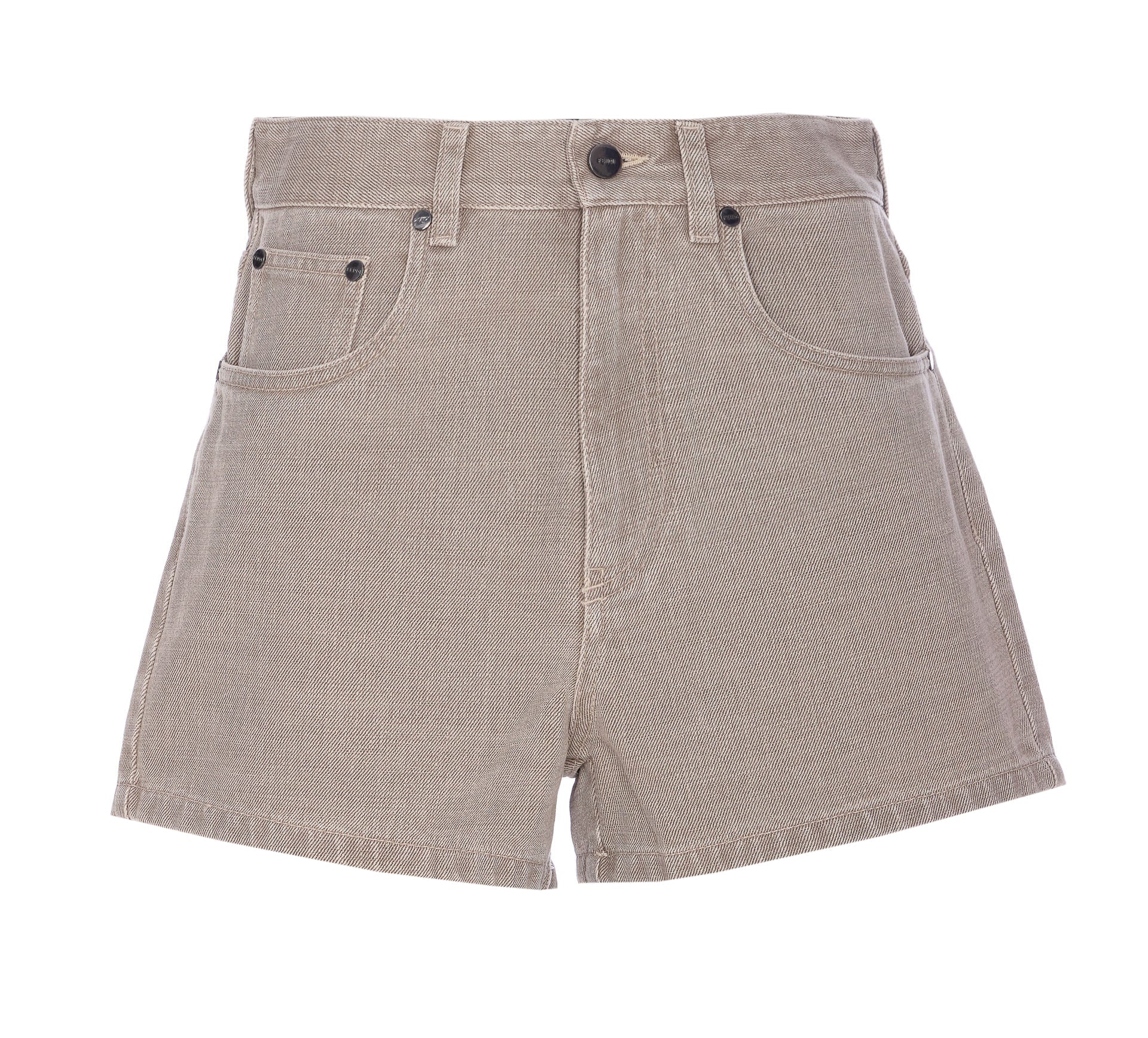 Fendi Shorts Beige Cotone