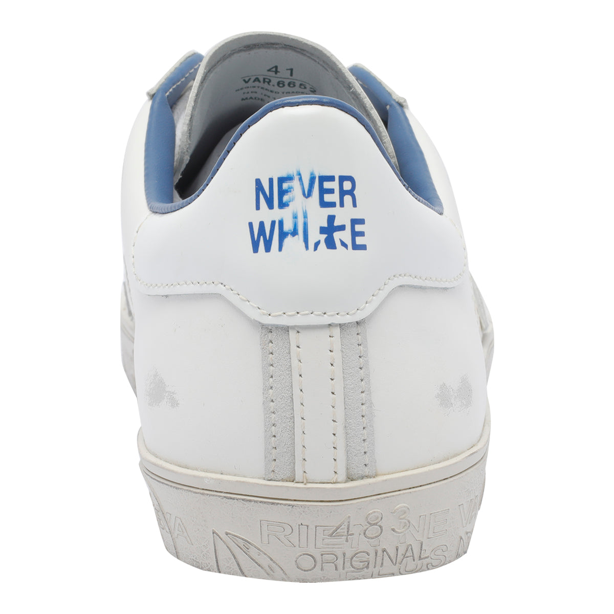 Premiata Sneakers White Calf Leather/rubber Sole