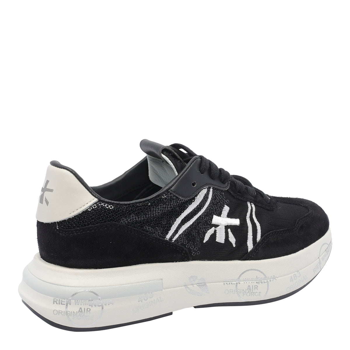 Premiata Sneakers Black Fabric/rubber Sole