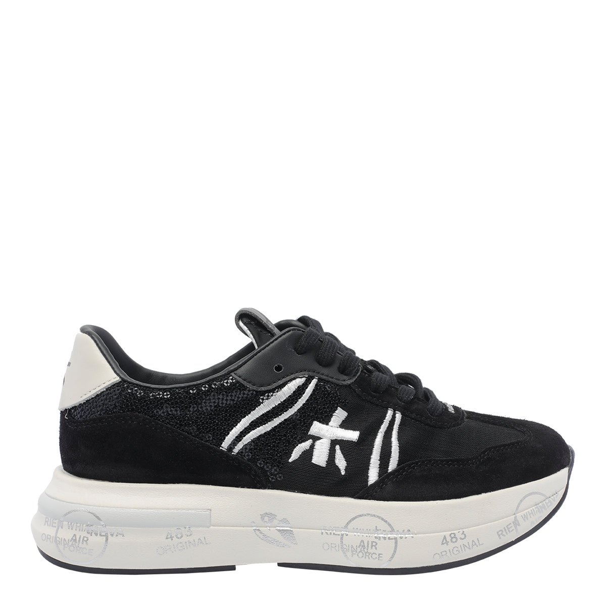 Premiata Sneakers Black Fabric/rubber Sole