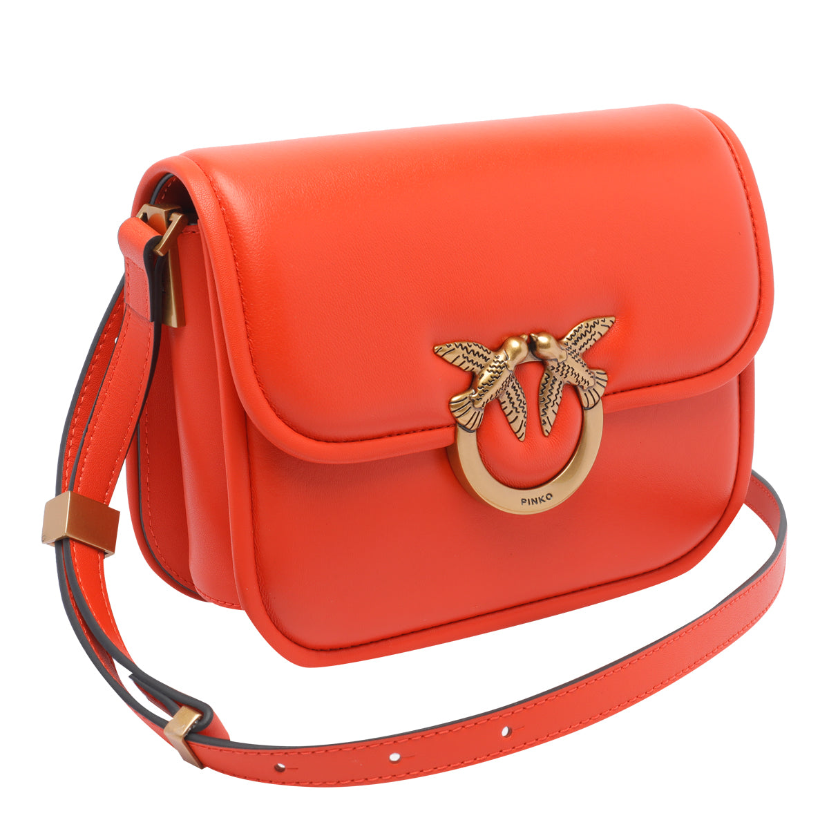 Pinko Bags Orange Calf Leather