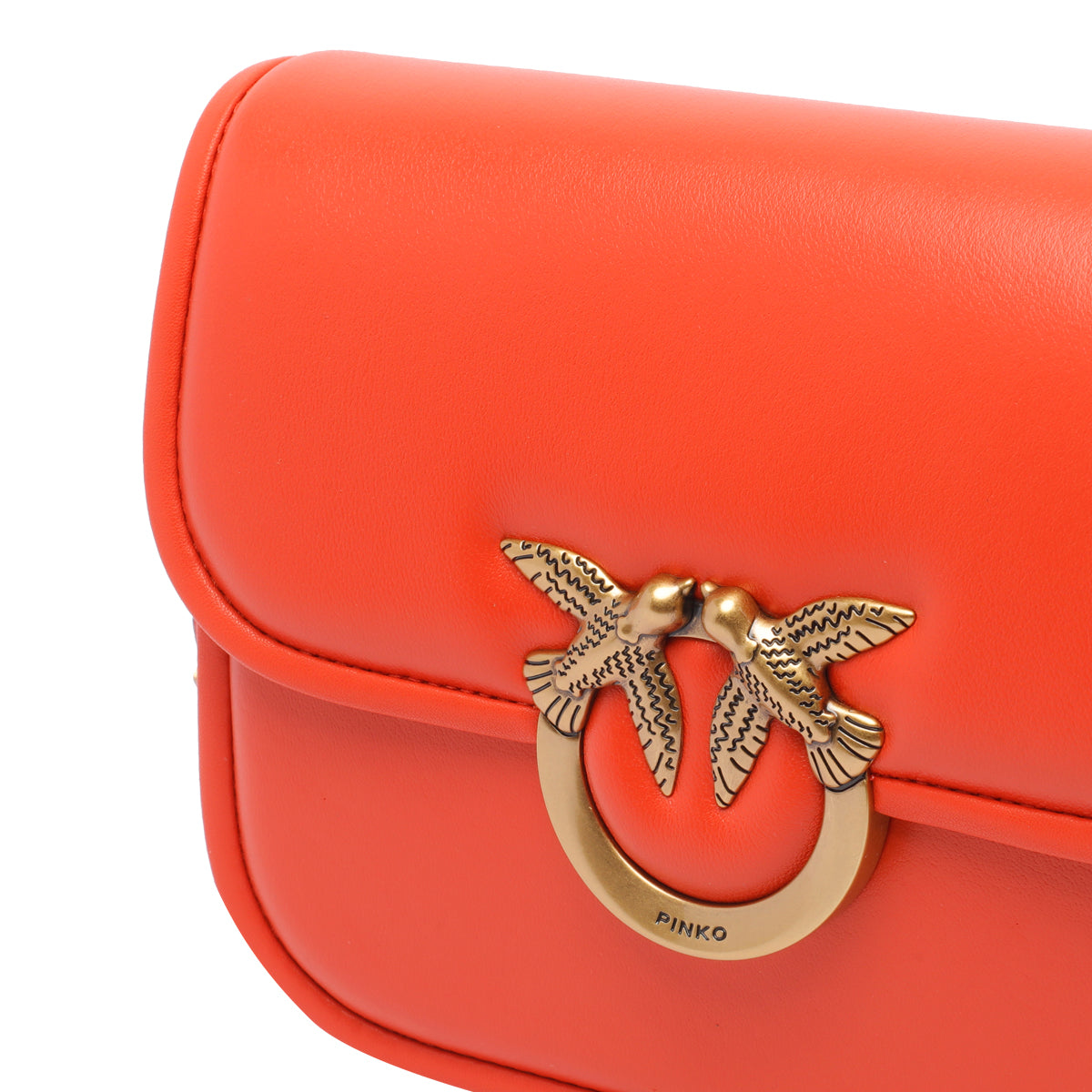 Pinko Bags Orange Calf Leather