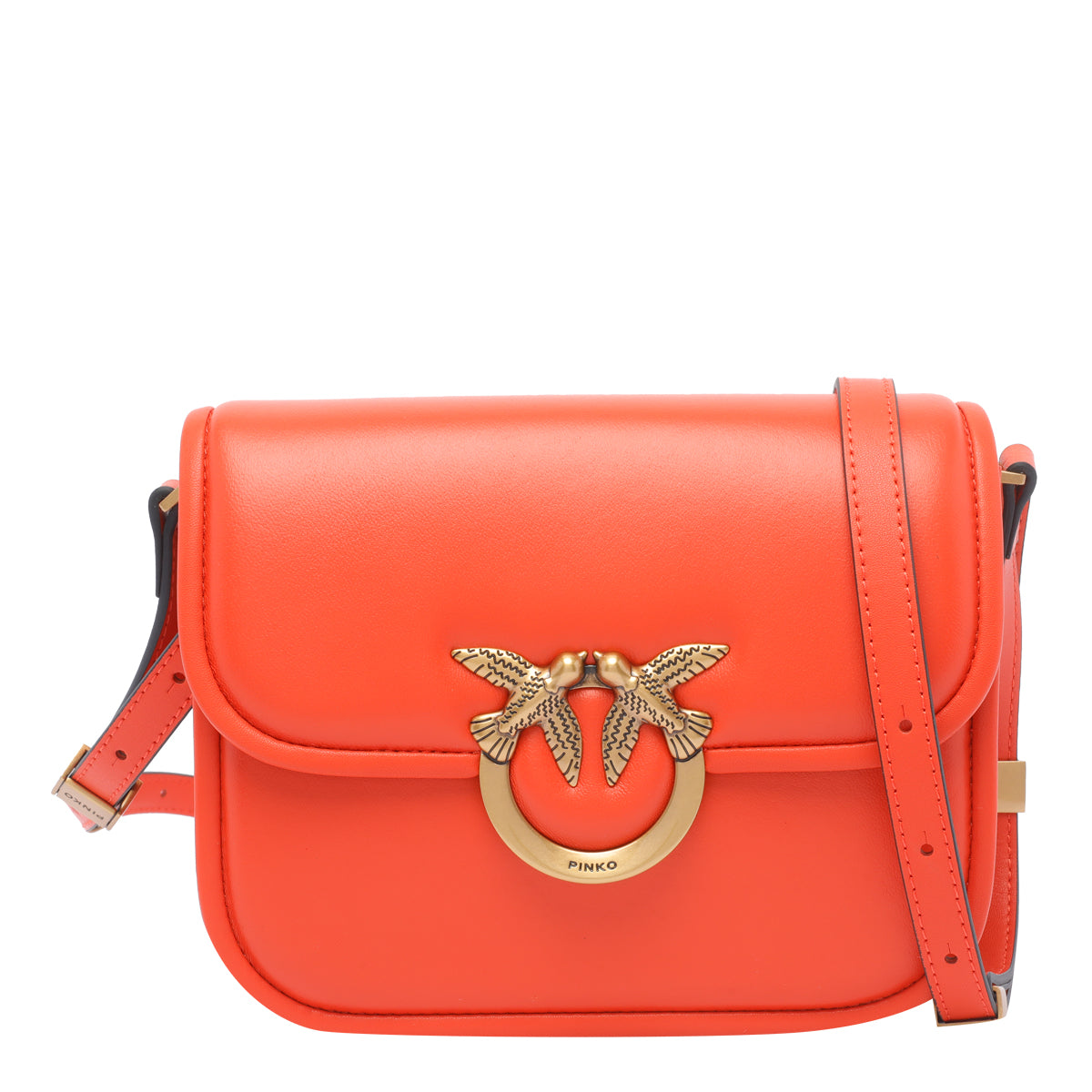 Pinko Bags Orange Calf Leather