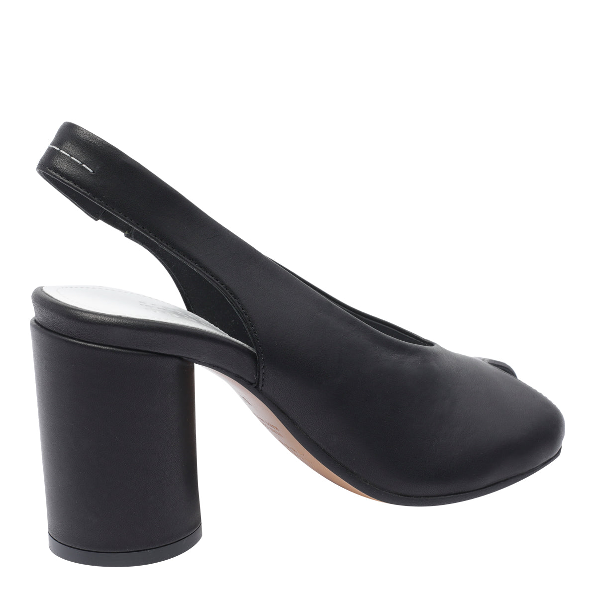Mm6 Maison Margiela Sandals Black Calf Leather/leather Sole