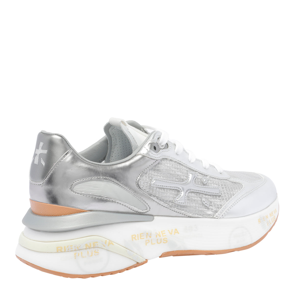 Premiata Sneakers Silver Fabric Rubber/rubber Sole