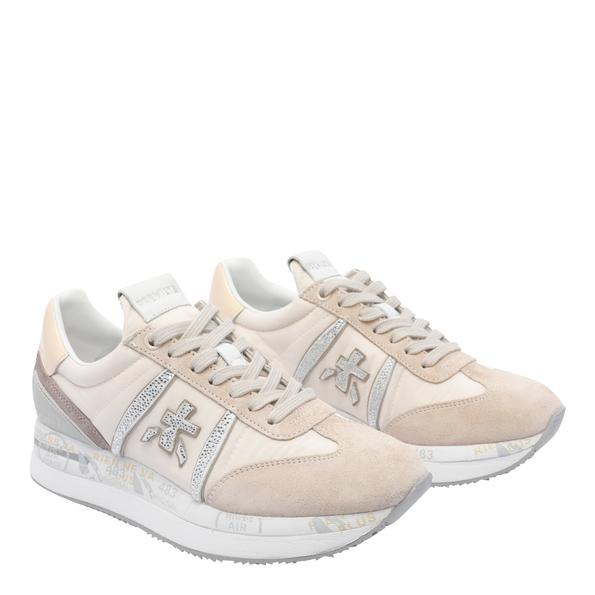 Premiata Sneakers Beige Fabric/rubber Sole