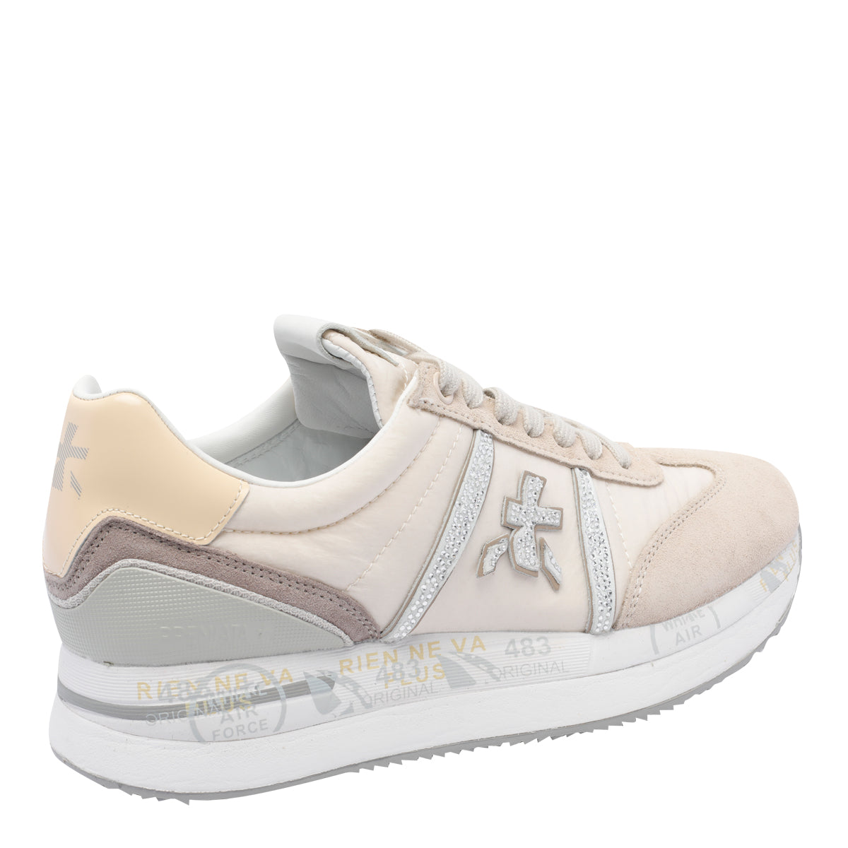 Premiata Sneakers Beige Fabric/rubber Sole