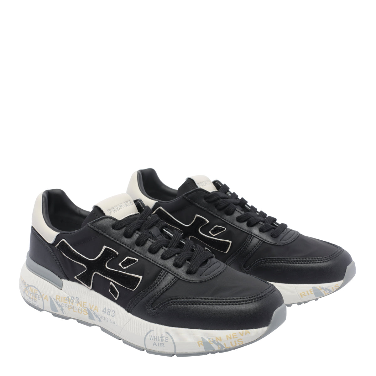 Premiata Sneakers Black Fabric/rubber Sole