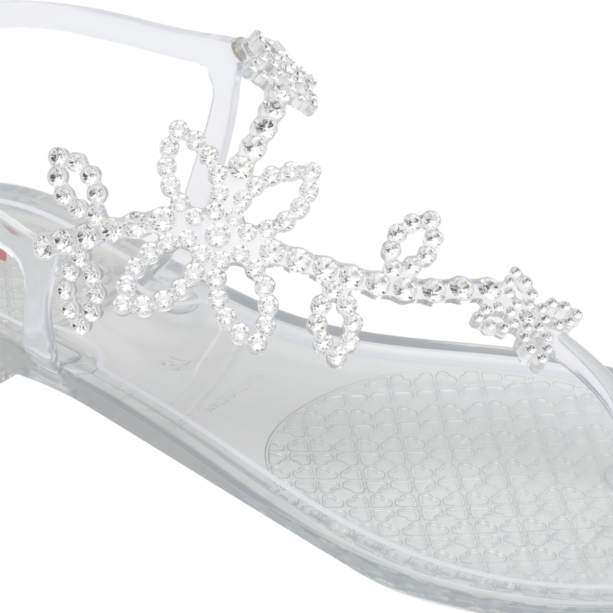 Menghi Sandals Silver Rubber And Strass/rubber Sole