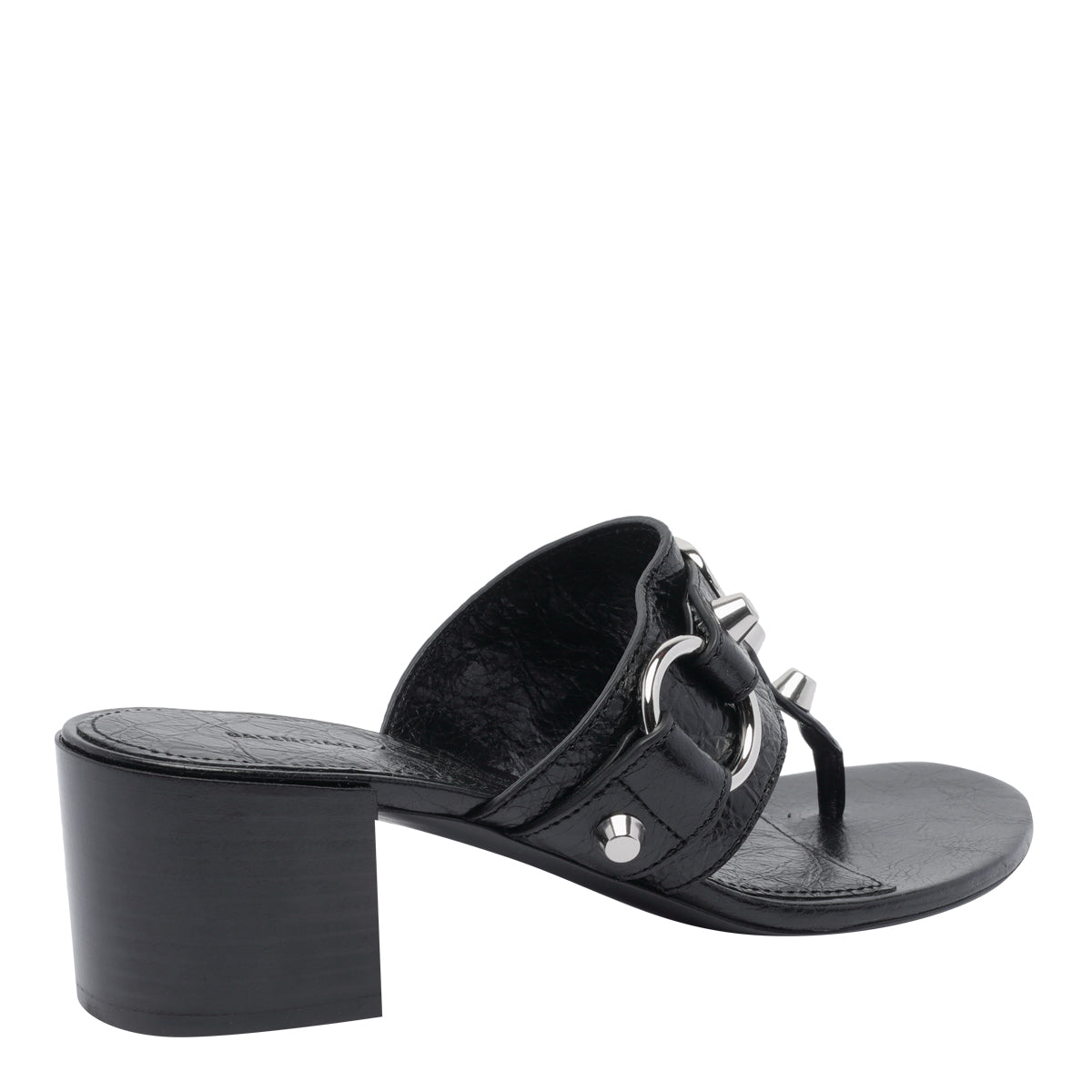 Balenciaga With Heel Black Calf Leather/leather Sole