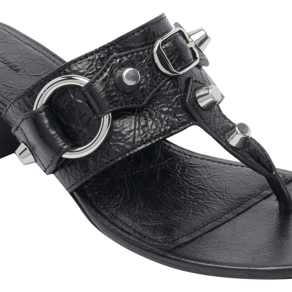 Balenciaga With Heel Black Calf Leather/leather Sole