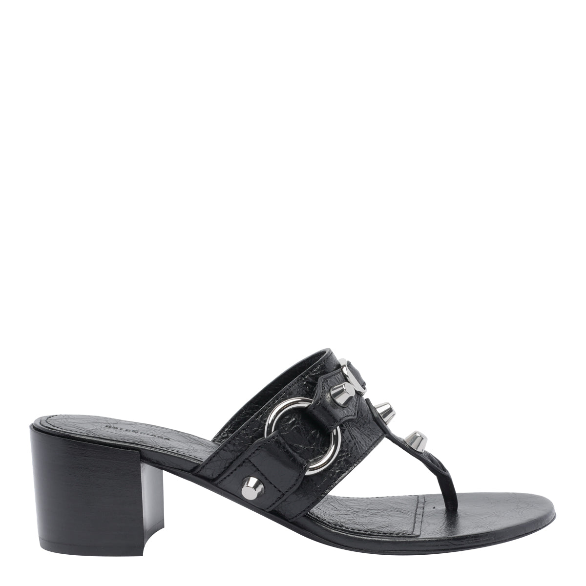 Balenciaga With Heel Black Calf Leather/leather Sole