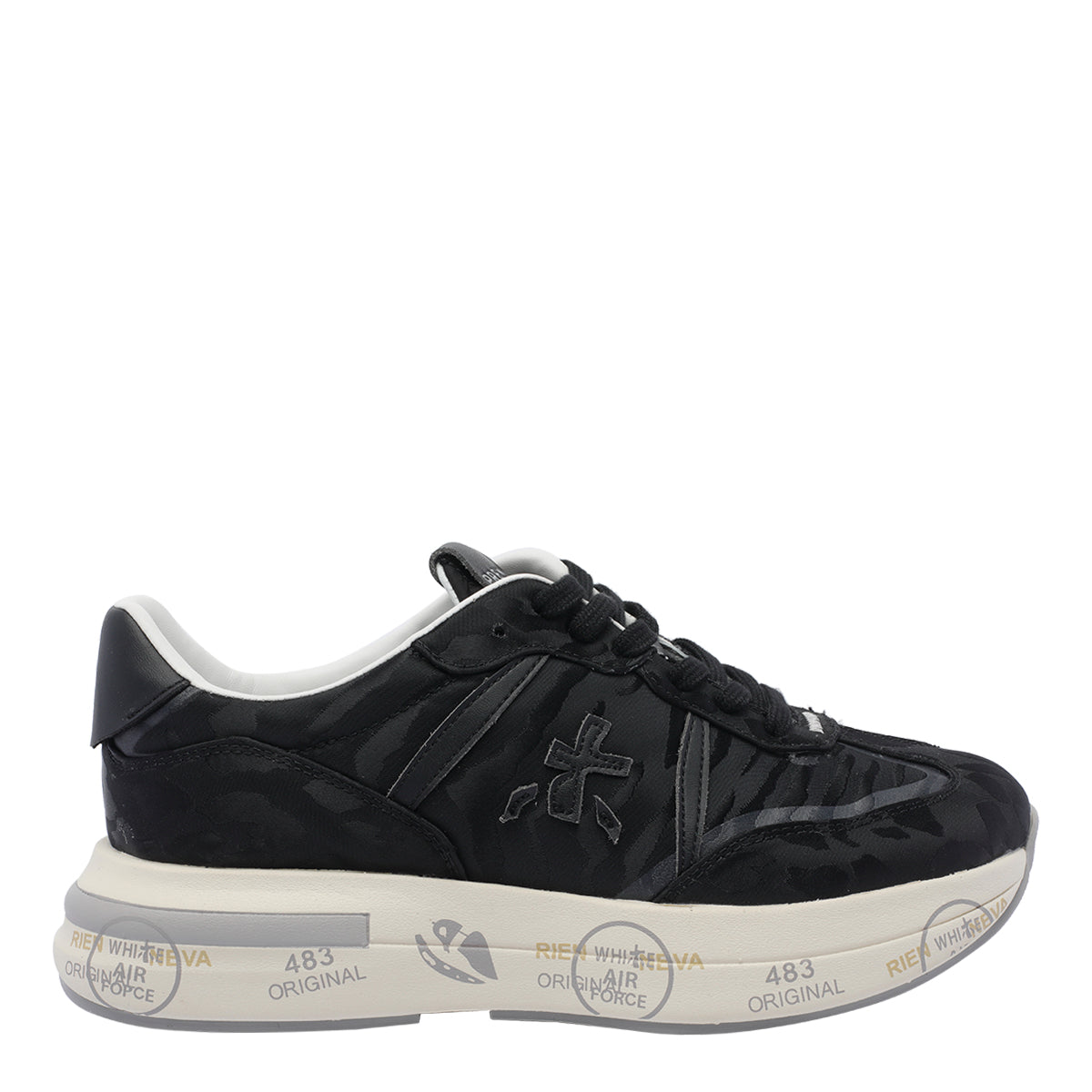 Premiata Sneakers Black Fabric/rubber Sole