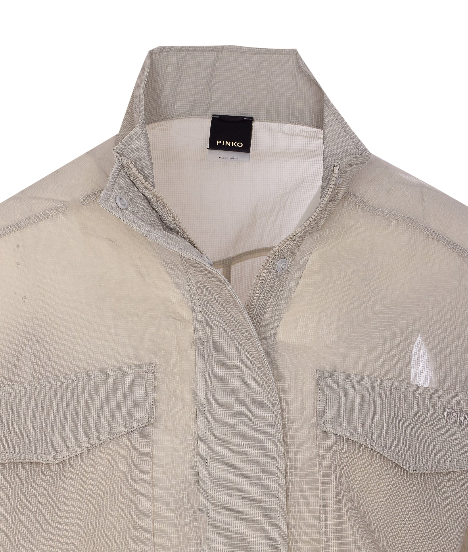 Pinko Coats Grey Nylon
