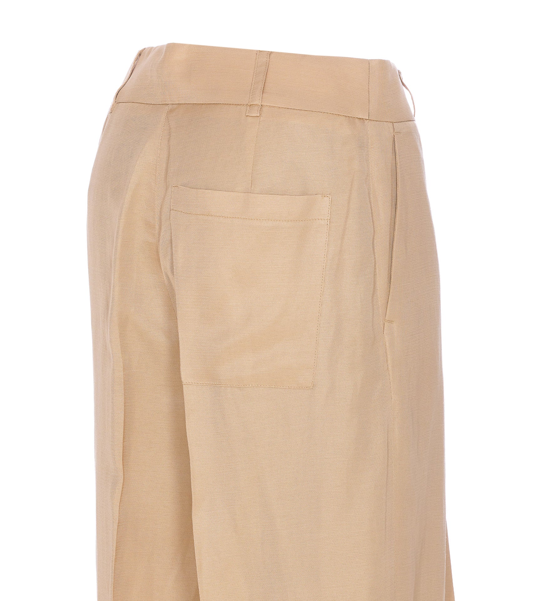 Liu Jo Trousers Beige Linen