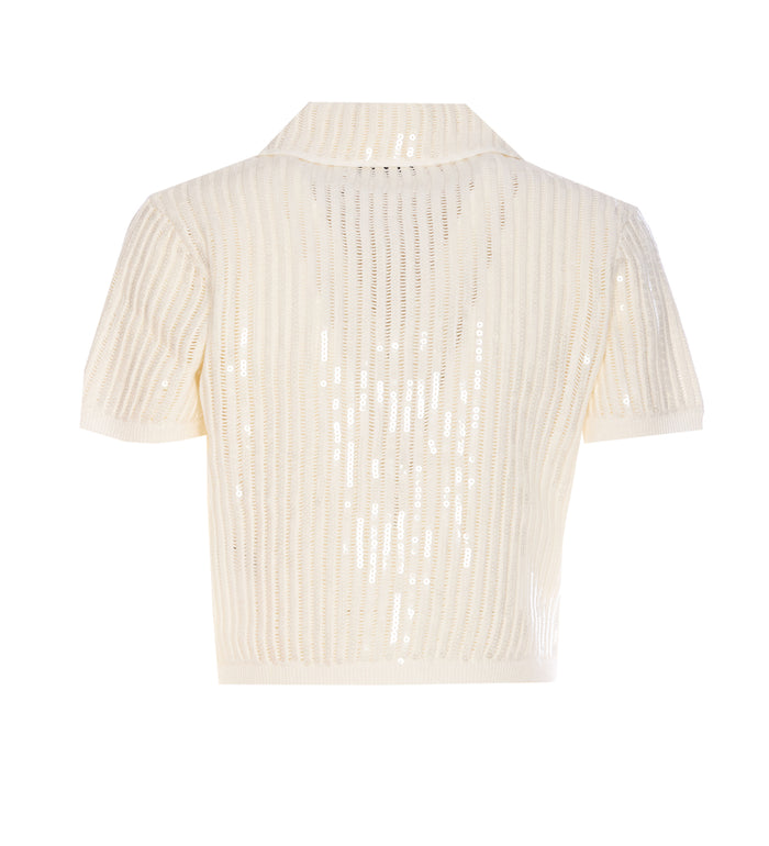 Self Portrait Top White Cotton