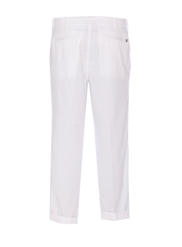 Dondup Trousers White Cotton