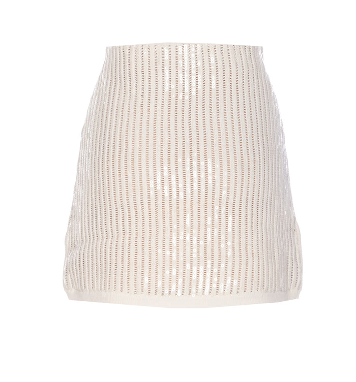 Self Portrait Skirts White Cotton