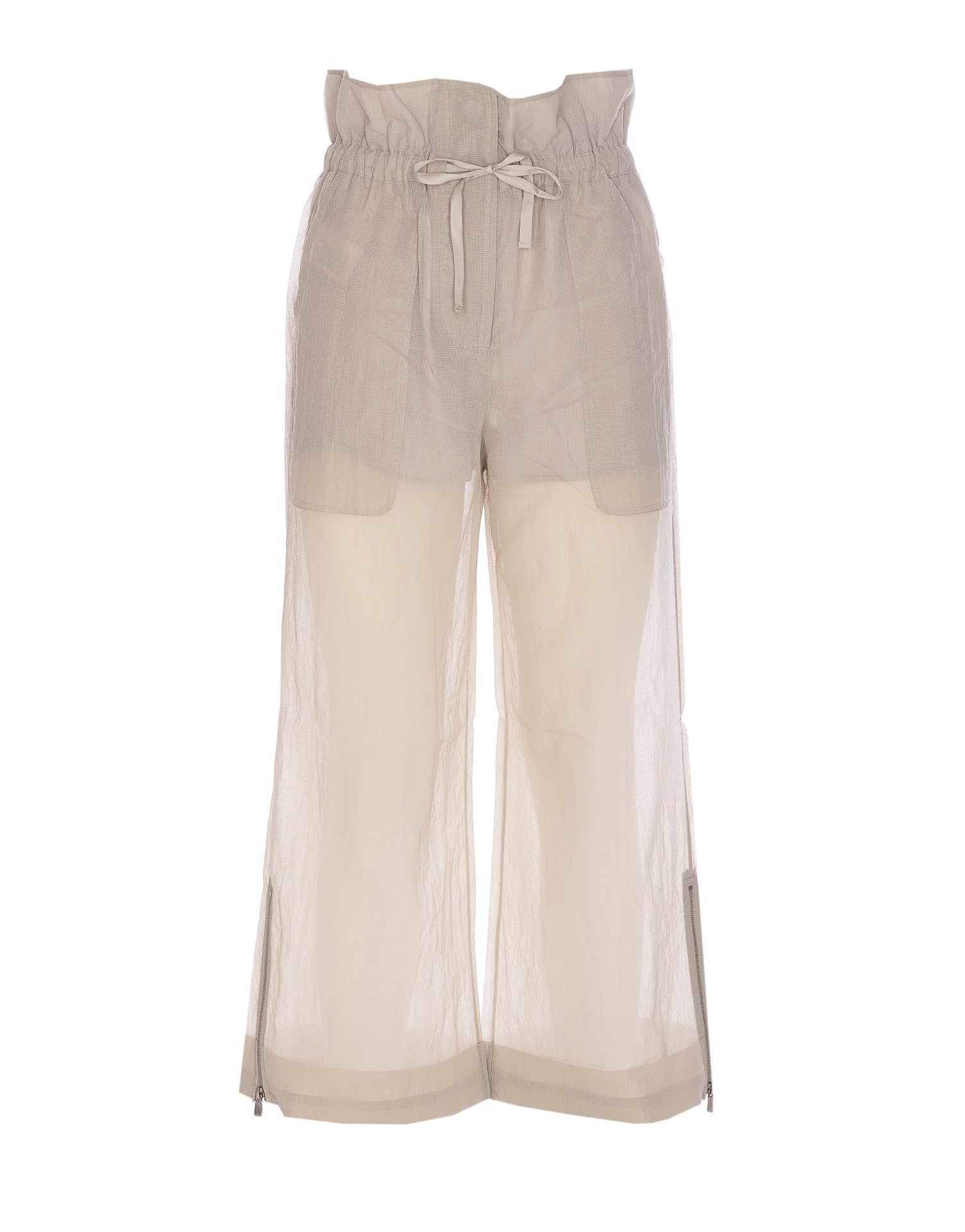 Pinko Trousers Grey Nylon
