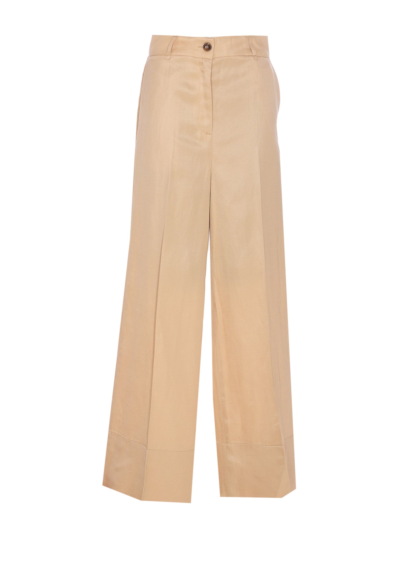 Liu Jo Trousers Beige Linen