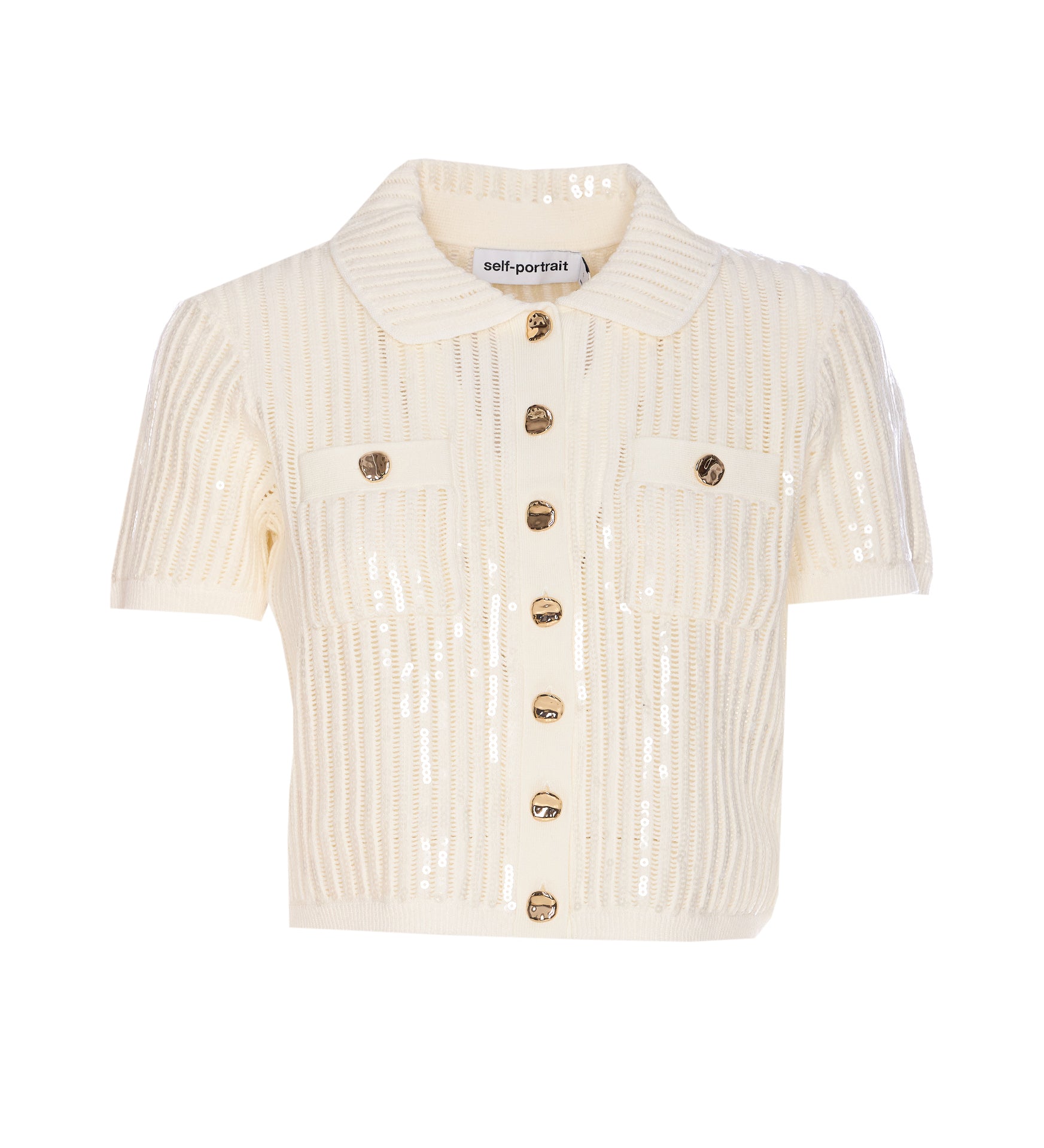 Self Portrait Top White Cotton