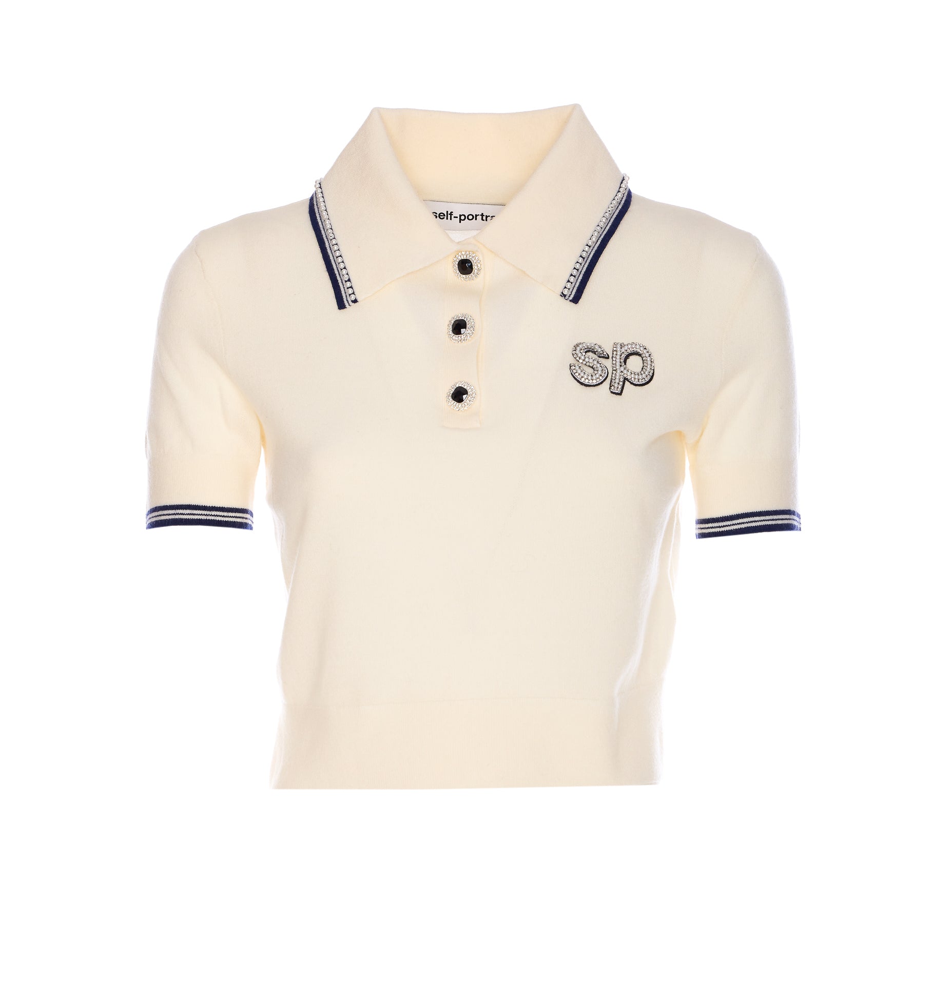 Self Portrait T-Shirts And Polos White Wool