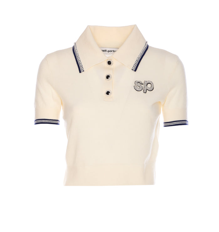Self Portrait T-Shirts And Polos White Wool