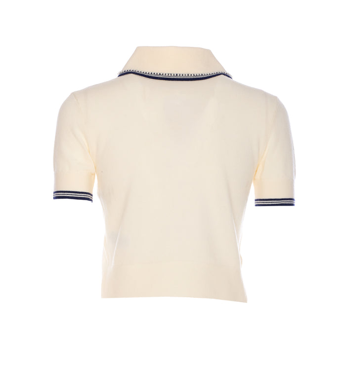 Self Portrait T-Shirts And Polos White Wool