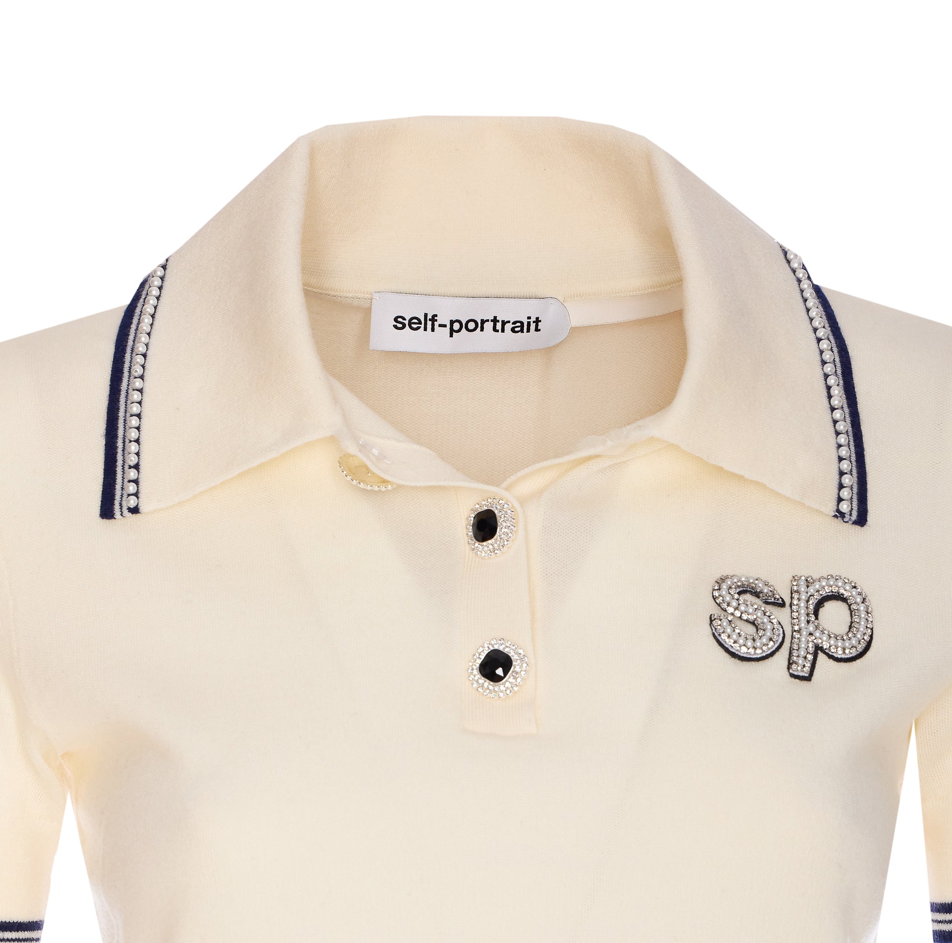 Self Portrait T-Shirts And Polos White Wool