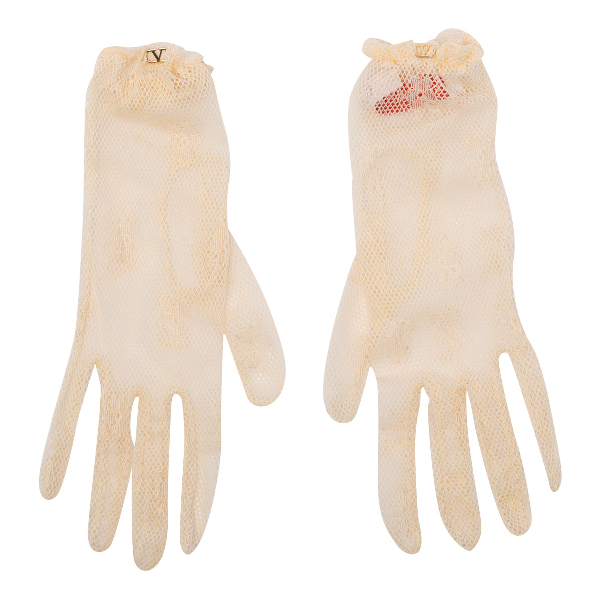 Valentino Garavani Gloves White Polyamide Viscose