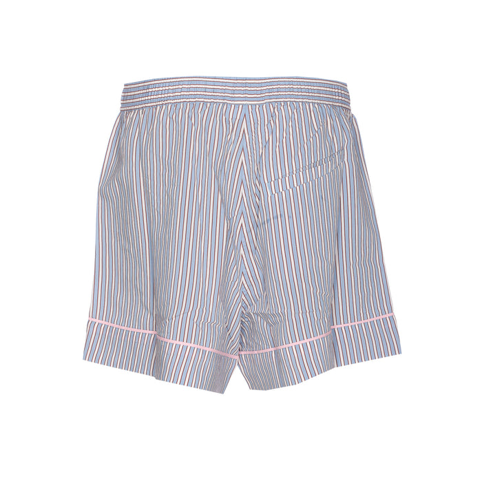 Ganni Shorts Blue Viscose
