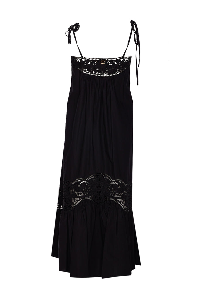 Twin-Set Dresses Black Cotton