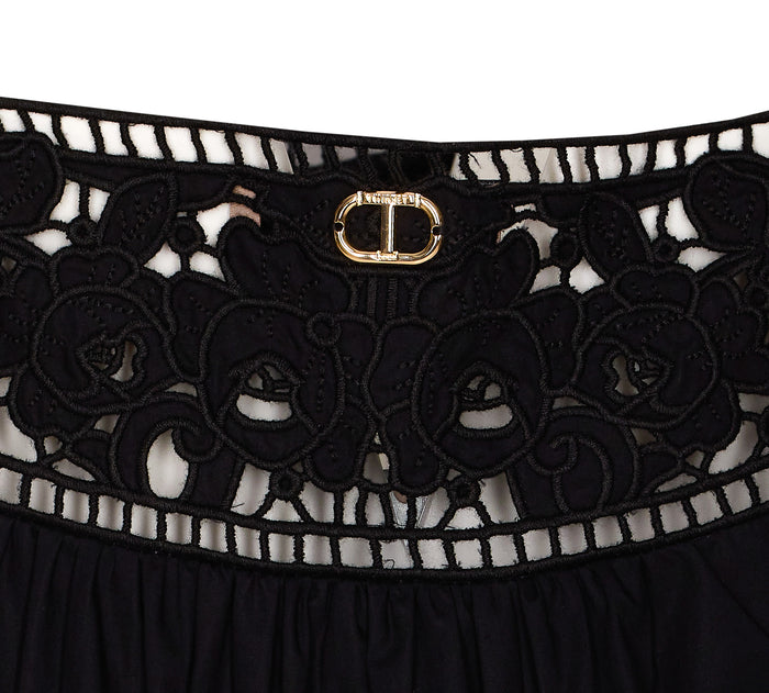 Twin-Set Dresses Black Cotton