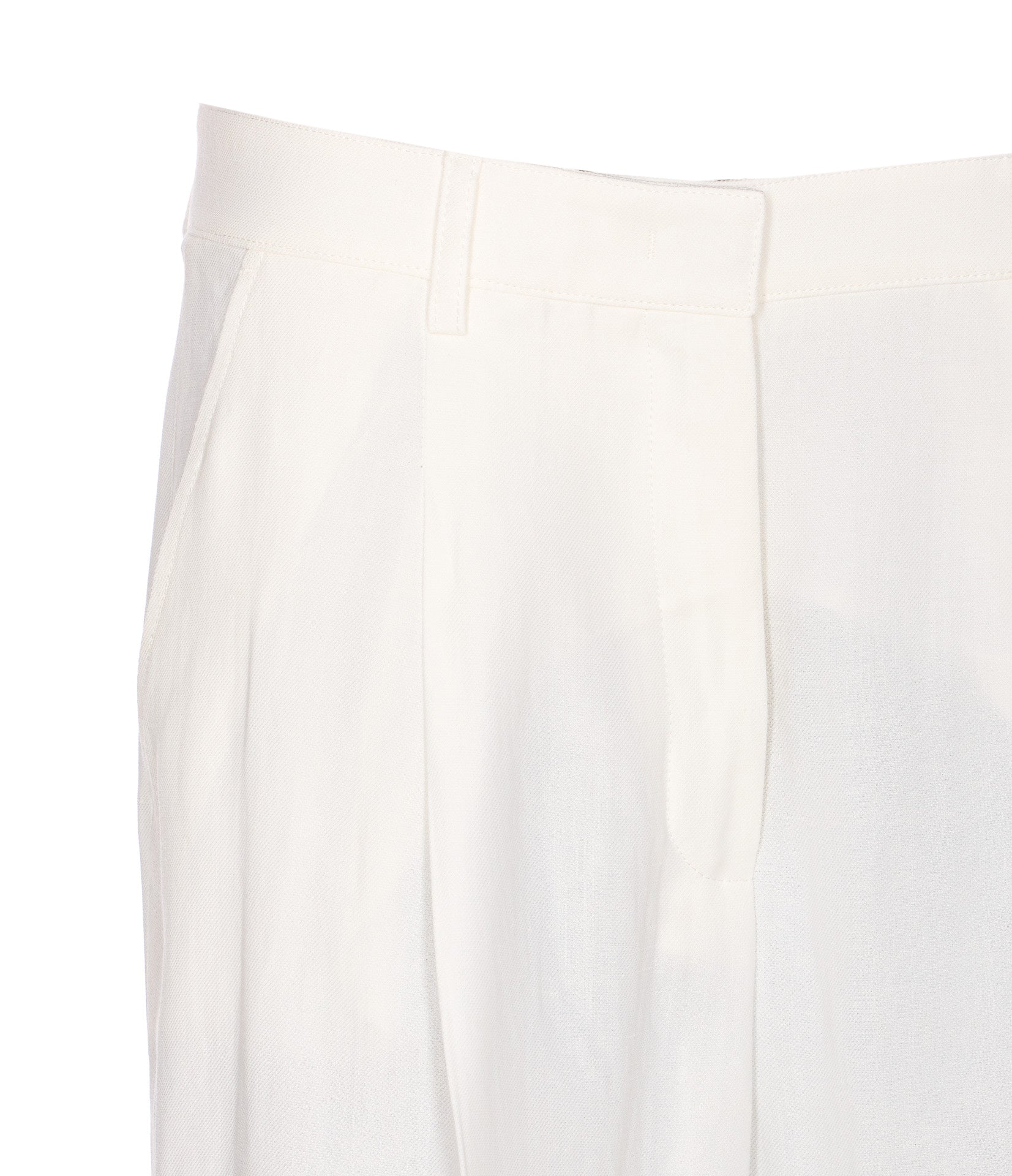 Pinko Trousers White Viscose