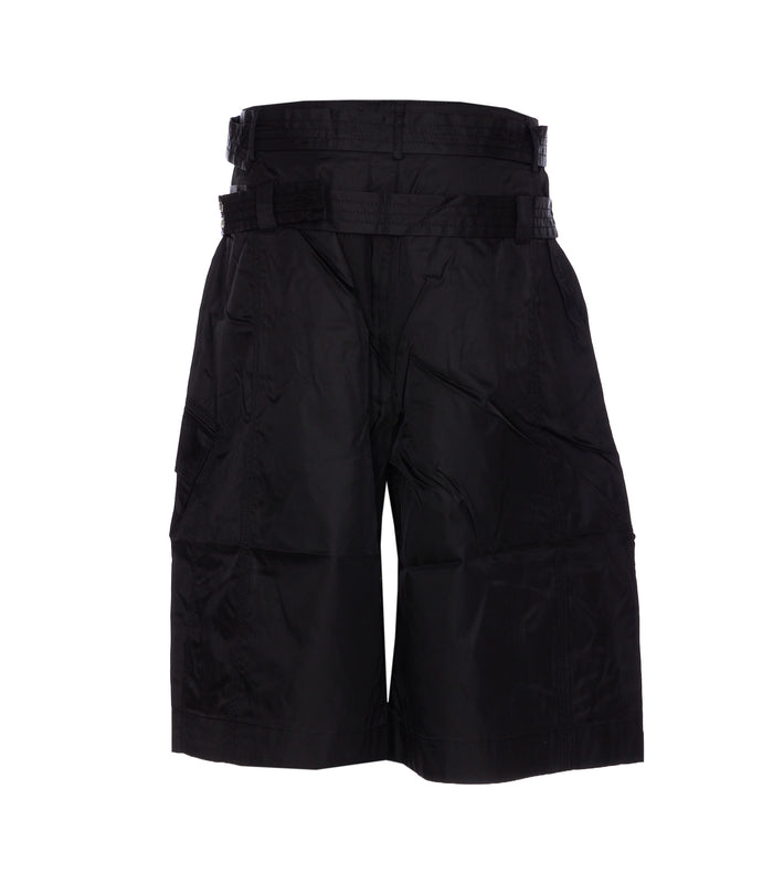 Ganni Shorts Black Recycled Polyamide