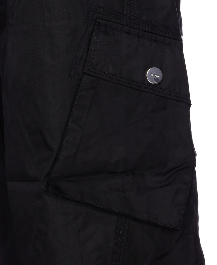 Ganni Shorts Black Recycled Polyamide