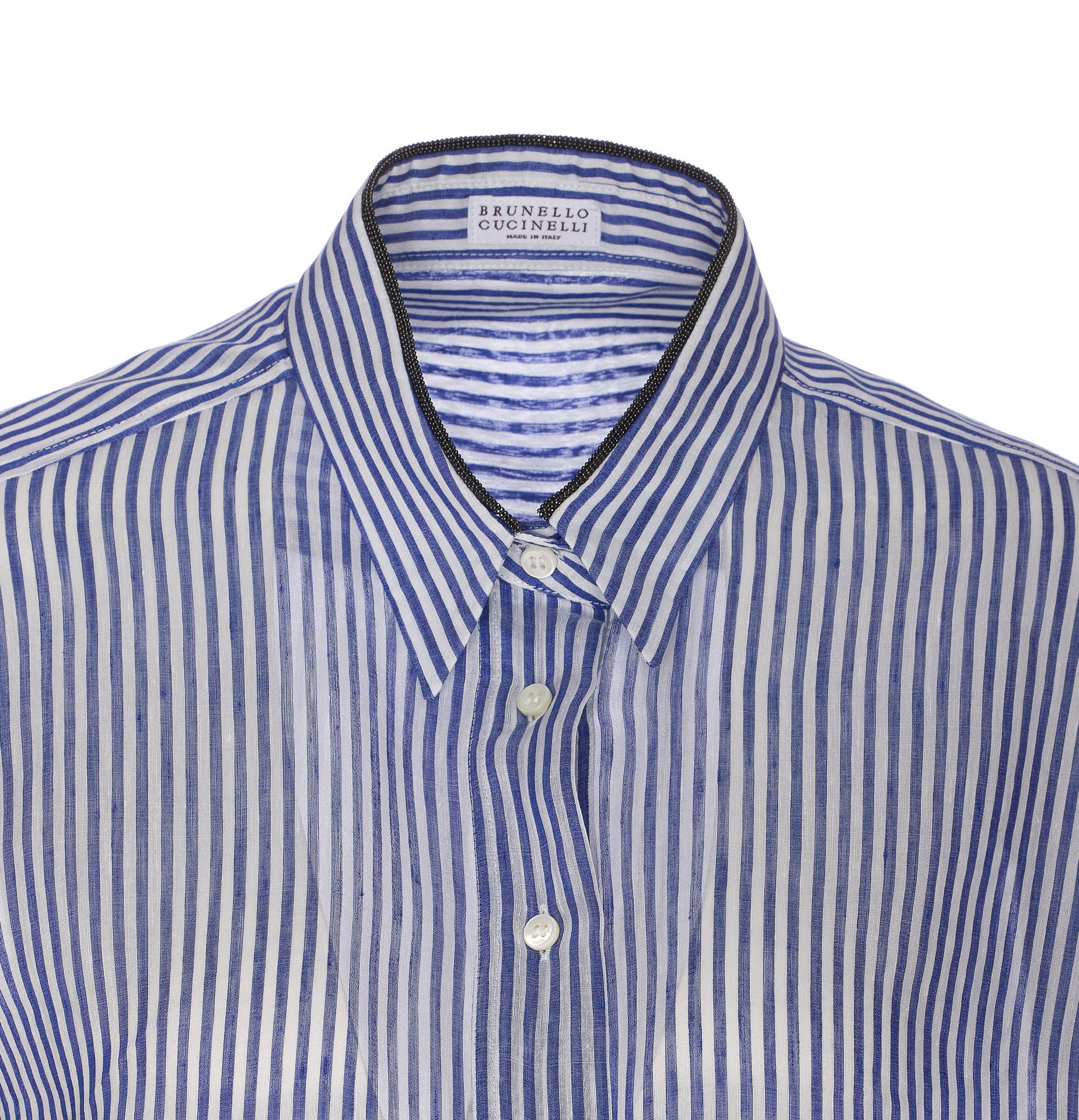 Brunello Cucinelli Shirts Blue Linen
