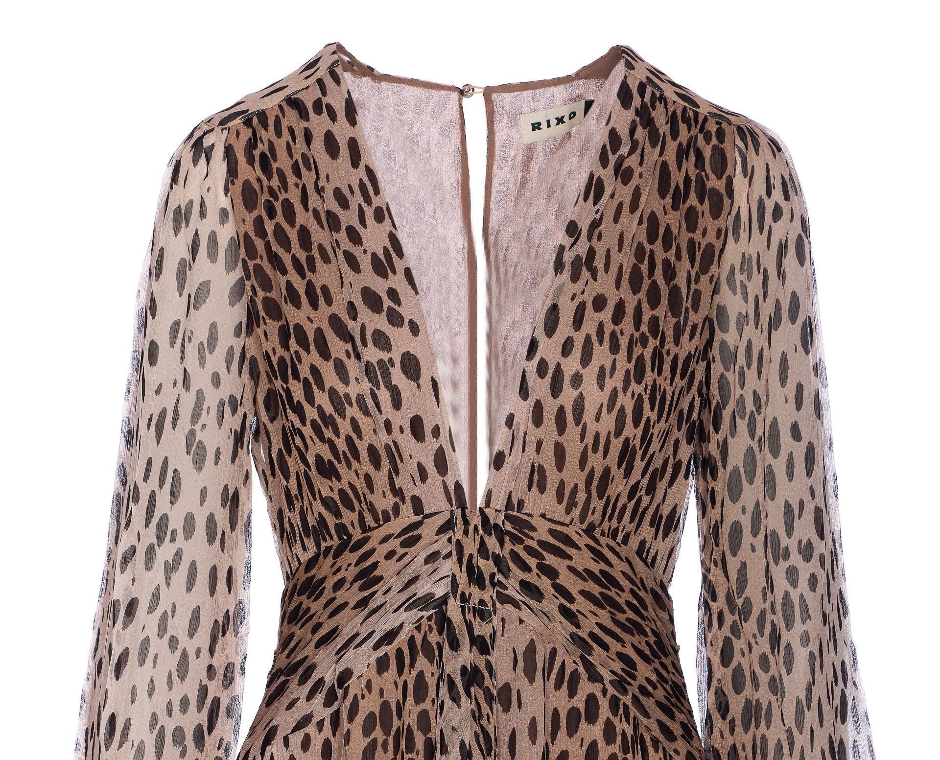 Rixo Dresses Brown Vicose