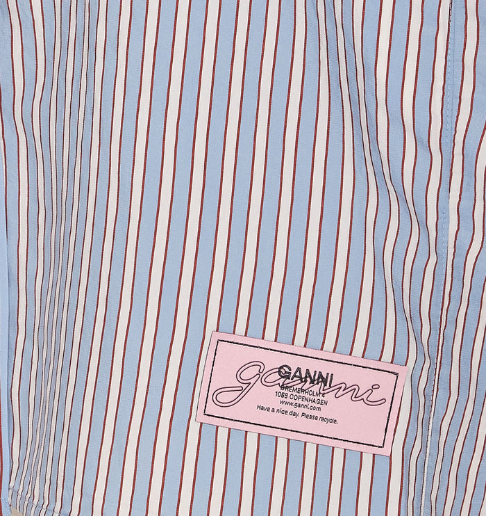 Ganni Shirts Blue Viscose