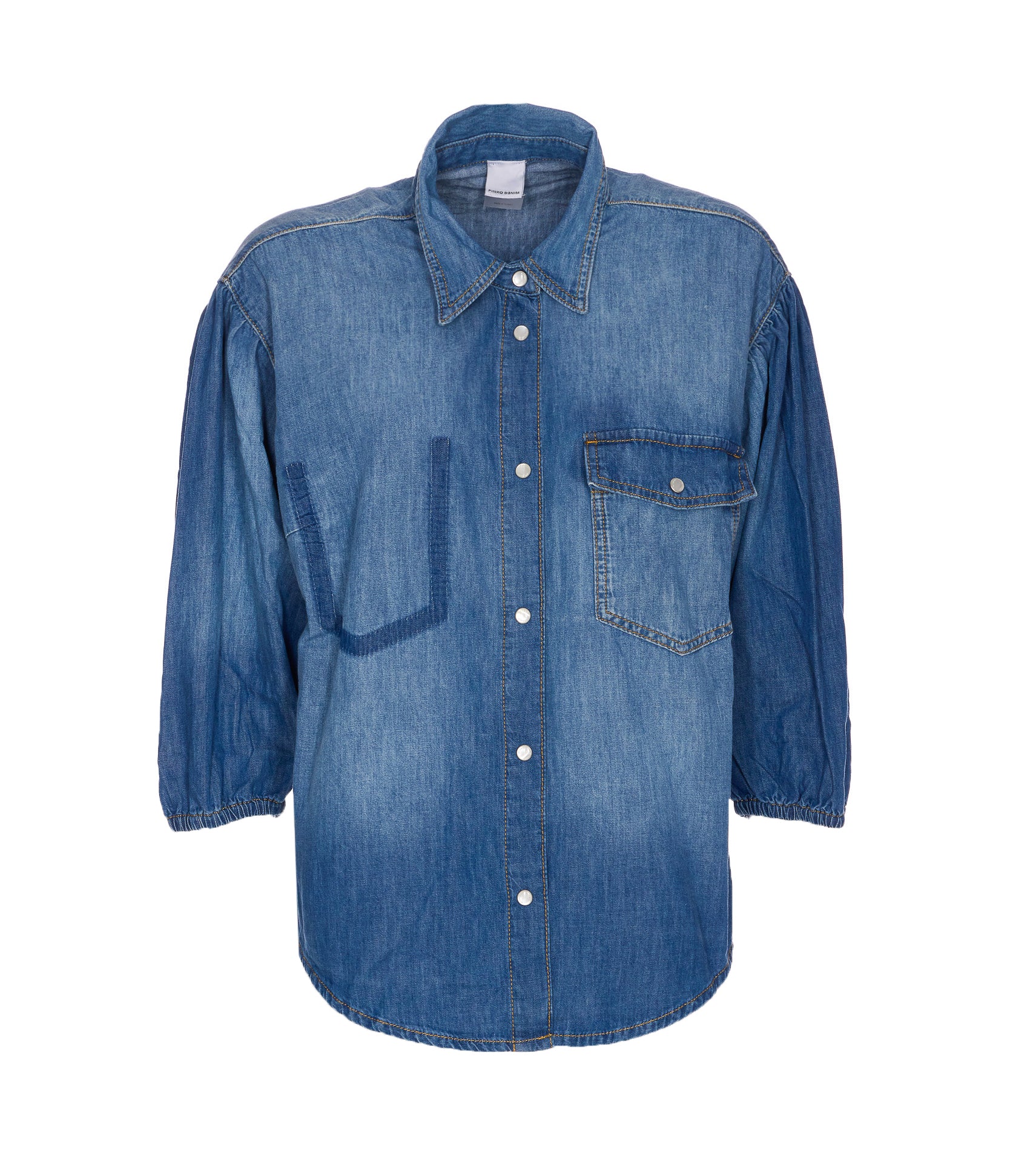 Pinko Shirts Blue Cotton