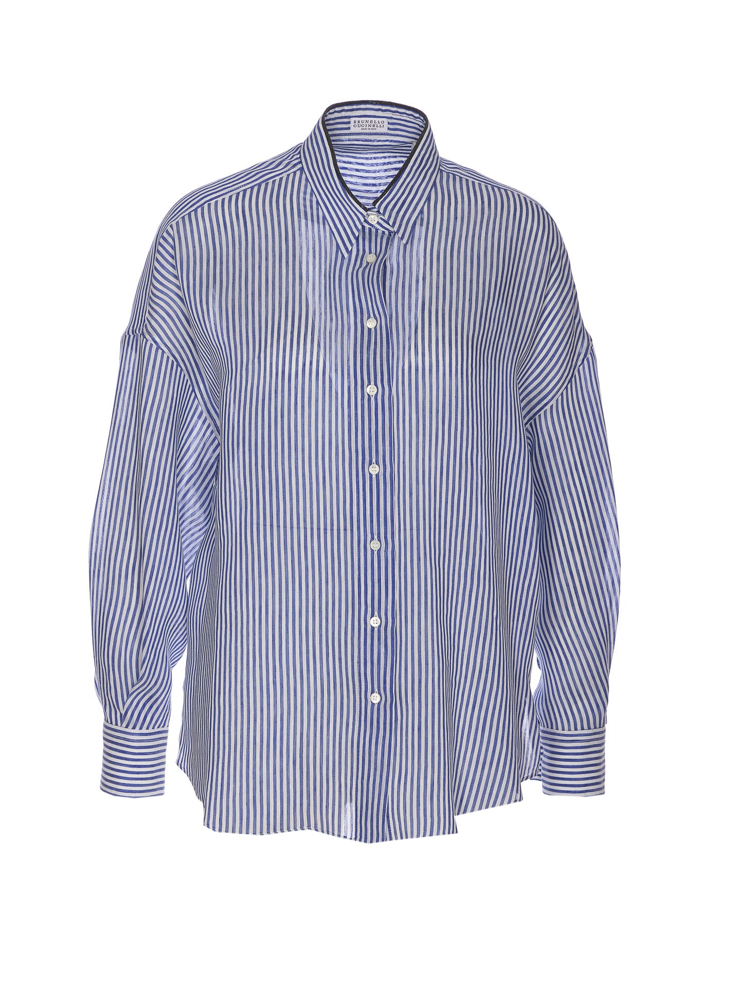 Brunello Cucinelli Shirts Blue Linen